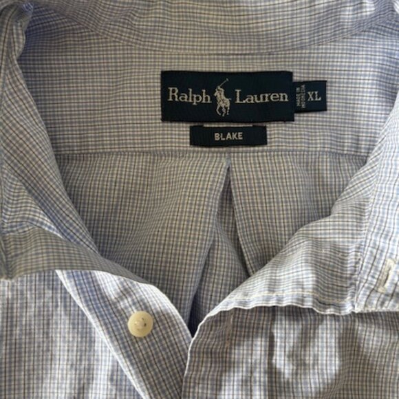 Ralph Lauren BLAKE blue button-down XL - Picture 4 of 4